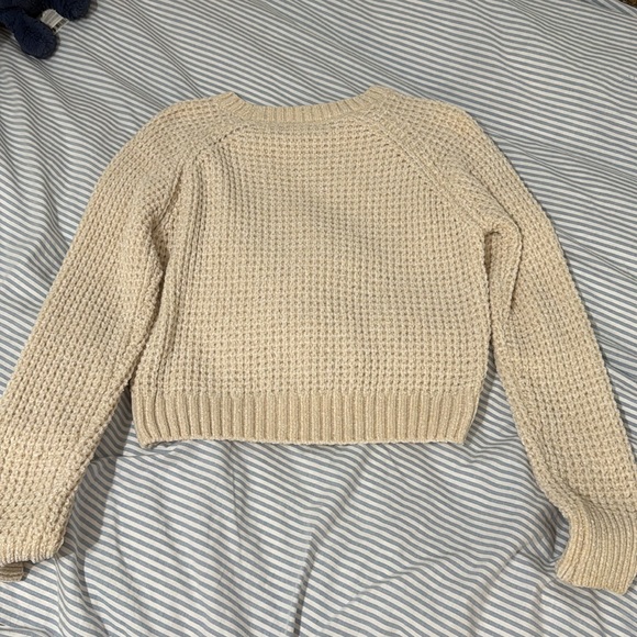 Altar’d State cream colored cropped knit sweater - Picture 2 of 3